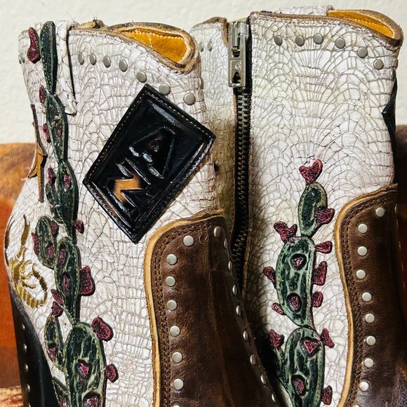 OLD GRINGO GALENA 6" TAHOMA-ROUTE 66 KAKI/WHITE SZ 6.B - Picture 10 of 16